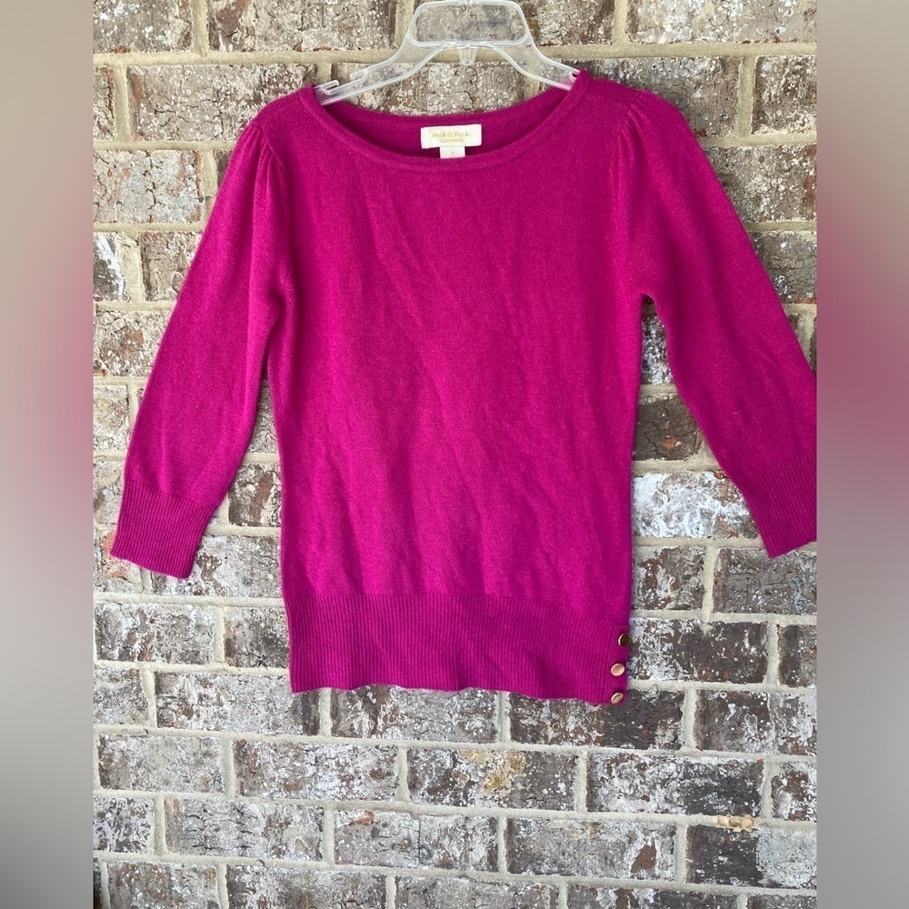 Peck & Peck Cashmere Sweater Long Sleeve Crewneck S Vintage